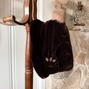 Vintage Velvet Silk Blend Cloche Bucket Hat